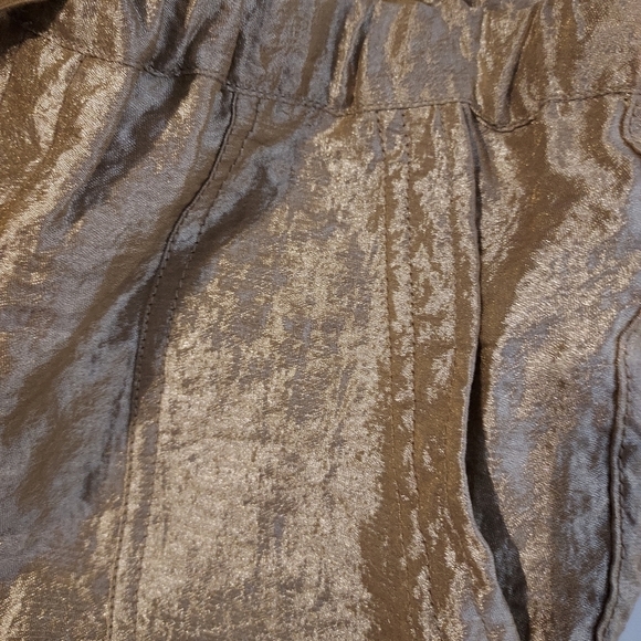 J.Crew size 0 gold shimmer lounge pant - Picture 5 of 10